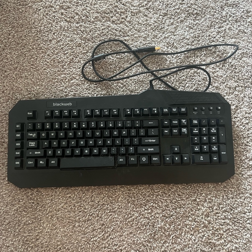 RGB blackweb gaming keyboard and mouse